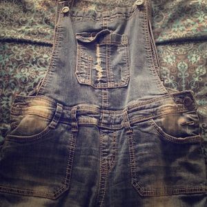 Distress Jean Overalls